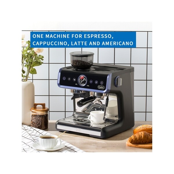Cyetus Espresso Machine with Coffee Grinder and Milk Steam Wand