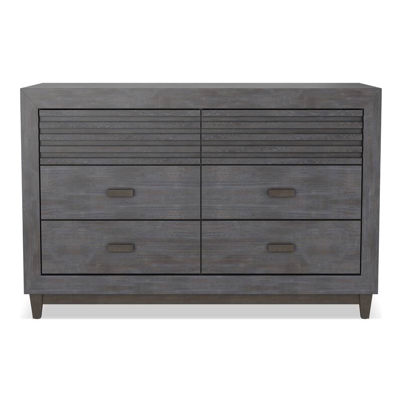 Furniture of America Faye Modern Charcoal Brown Rubberwood 6-Drawer Dresser