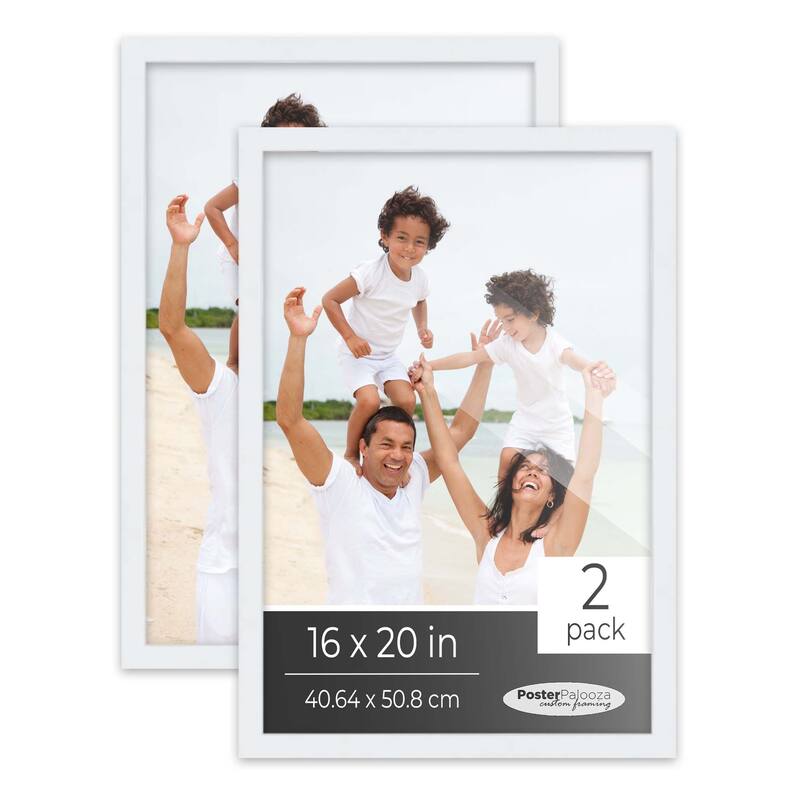 16x20 White Picture Frame Set Pack of 2 16x20 Wood Picture Frames for