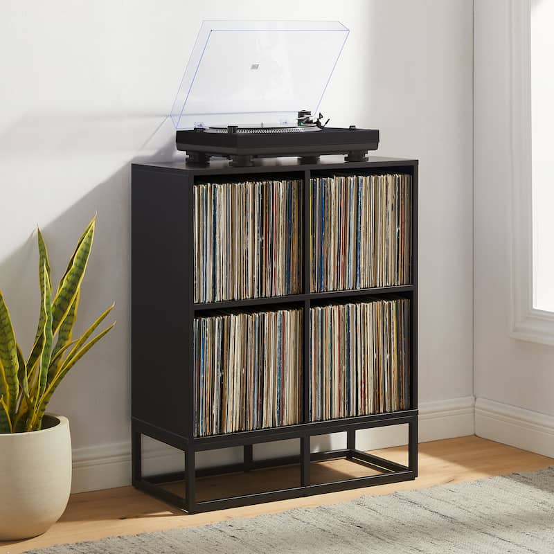 Crosley Enzo Record Storage Cube Bookcase - Black