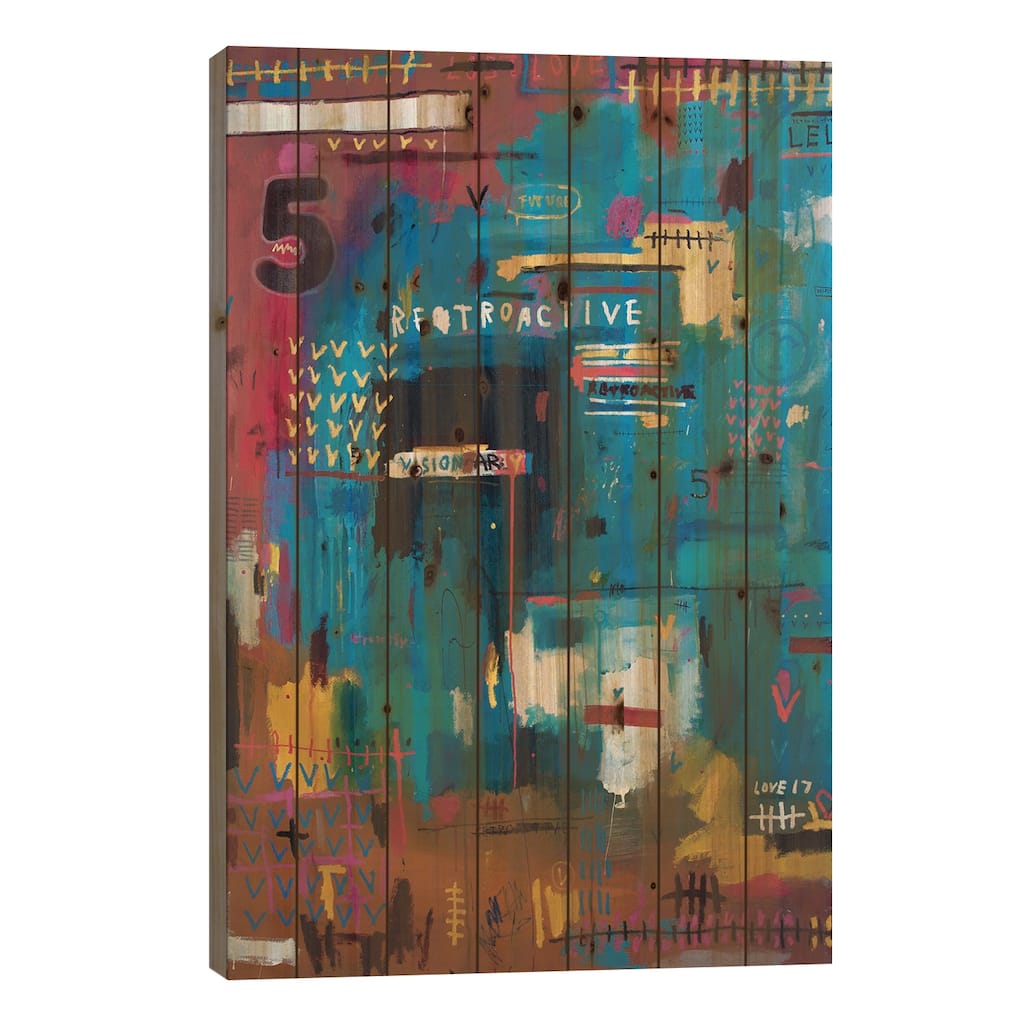 American Spirit Print On Wood by Eddie Love - Multi-Color