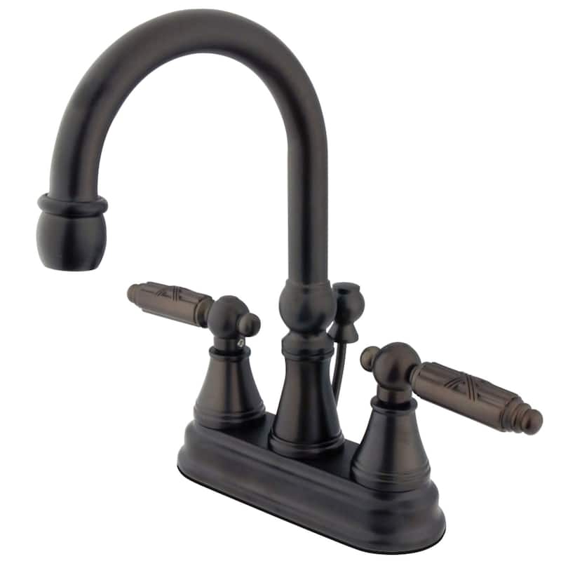 Kingston Brass Georgian 1.2 GPM Deck Mounted Bathroom Faucet with - Oil Rubbed Bronze