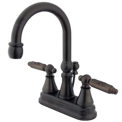 Kingston Brass Georgian 1.2 GPM Deck Mounted Bathroom Faucet with