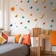 preview thumbnail 2 of 4, Walplus Colorful Solar System Planets Space Children Kids Wall Sticker