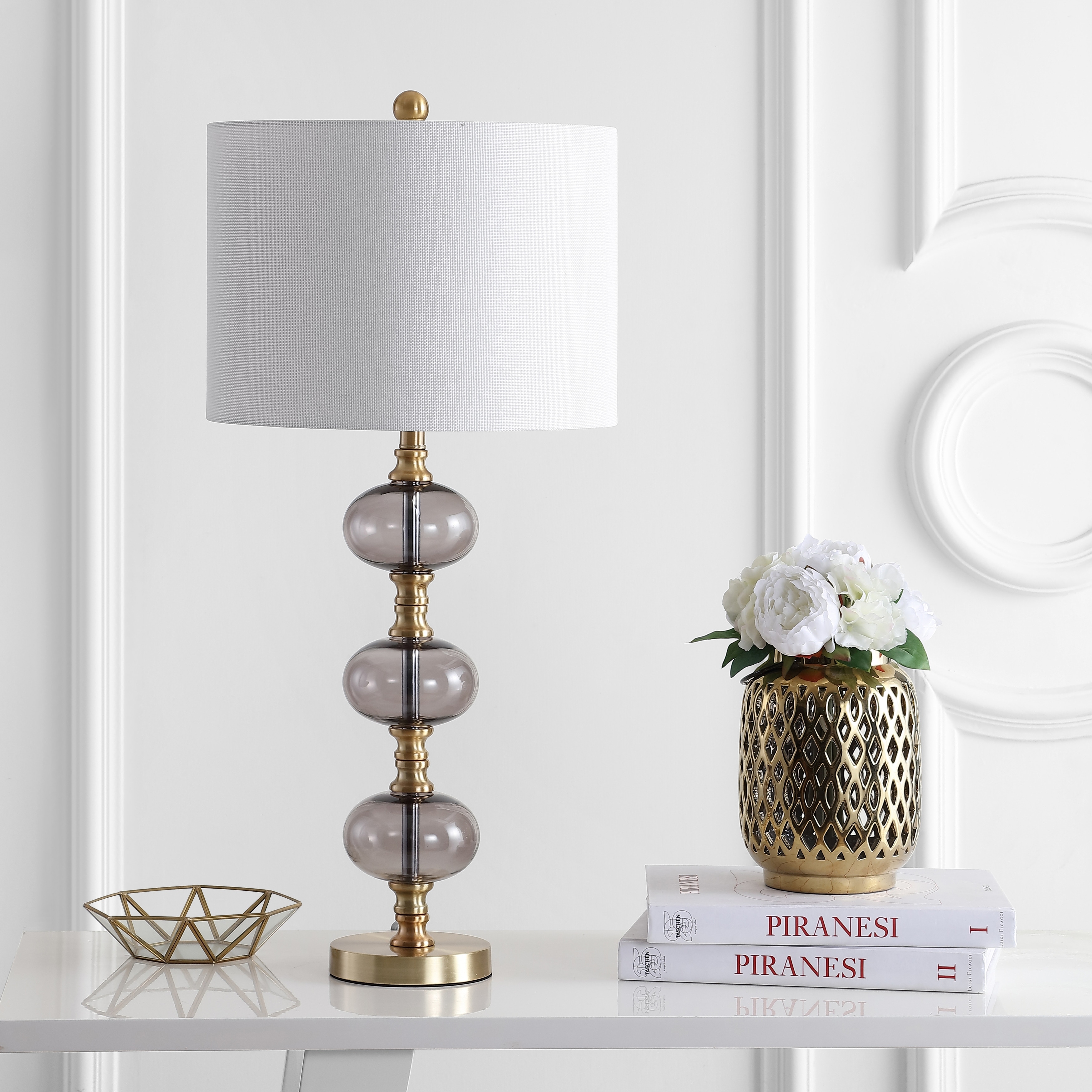 SAFAVIEH Lighting Kuriko 30" LED Table Lamp (Set of 2) - 14"x14"x30" - 14Wx14Dx30H