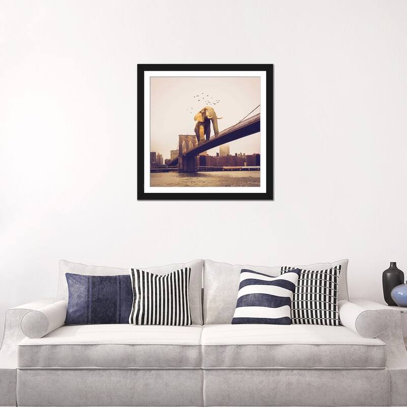 iCanvas "Elephant Bridge Amble" by Soaring Anchor Designs PFA