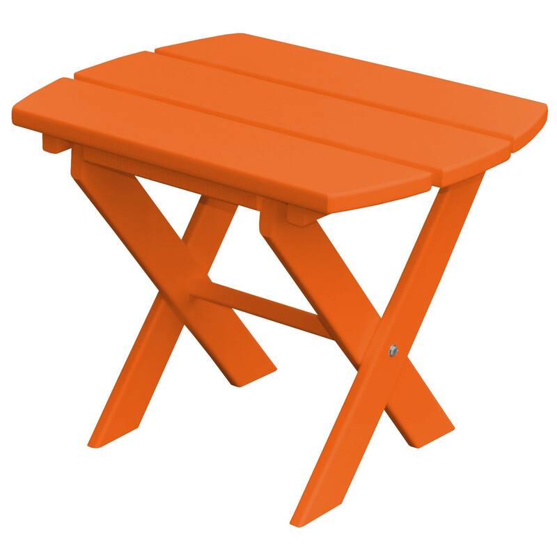 Poly Folding End Table - Orange