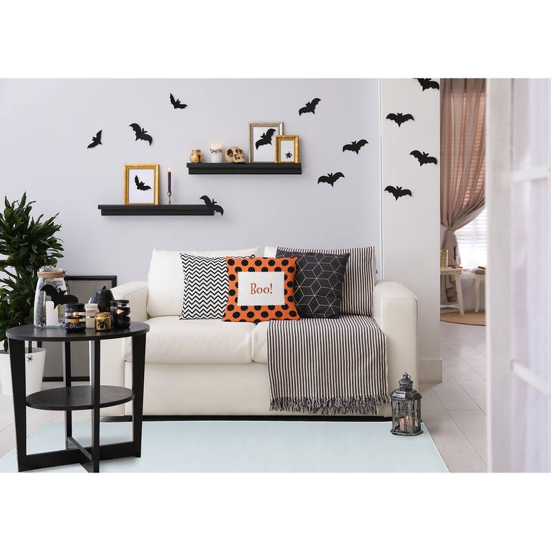 Halloween Boo Dots Accent Pillow