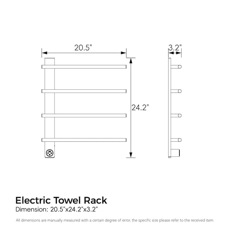 Wall Mounted Heated Towel Rack for Bathroom