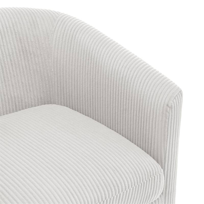 Modern Round Swivel Accent Chair Set of 2 Barrel Chair for Living Room