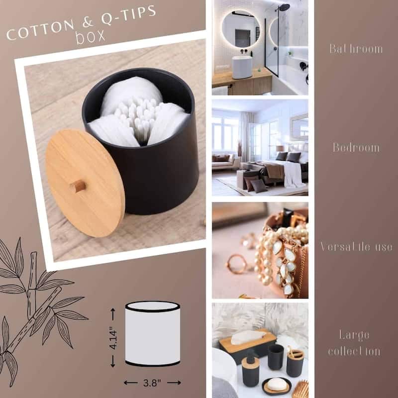 Padang Bathroom Accessories Set Bamboo