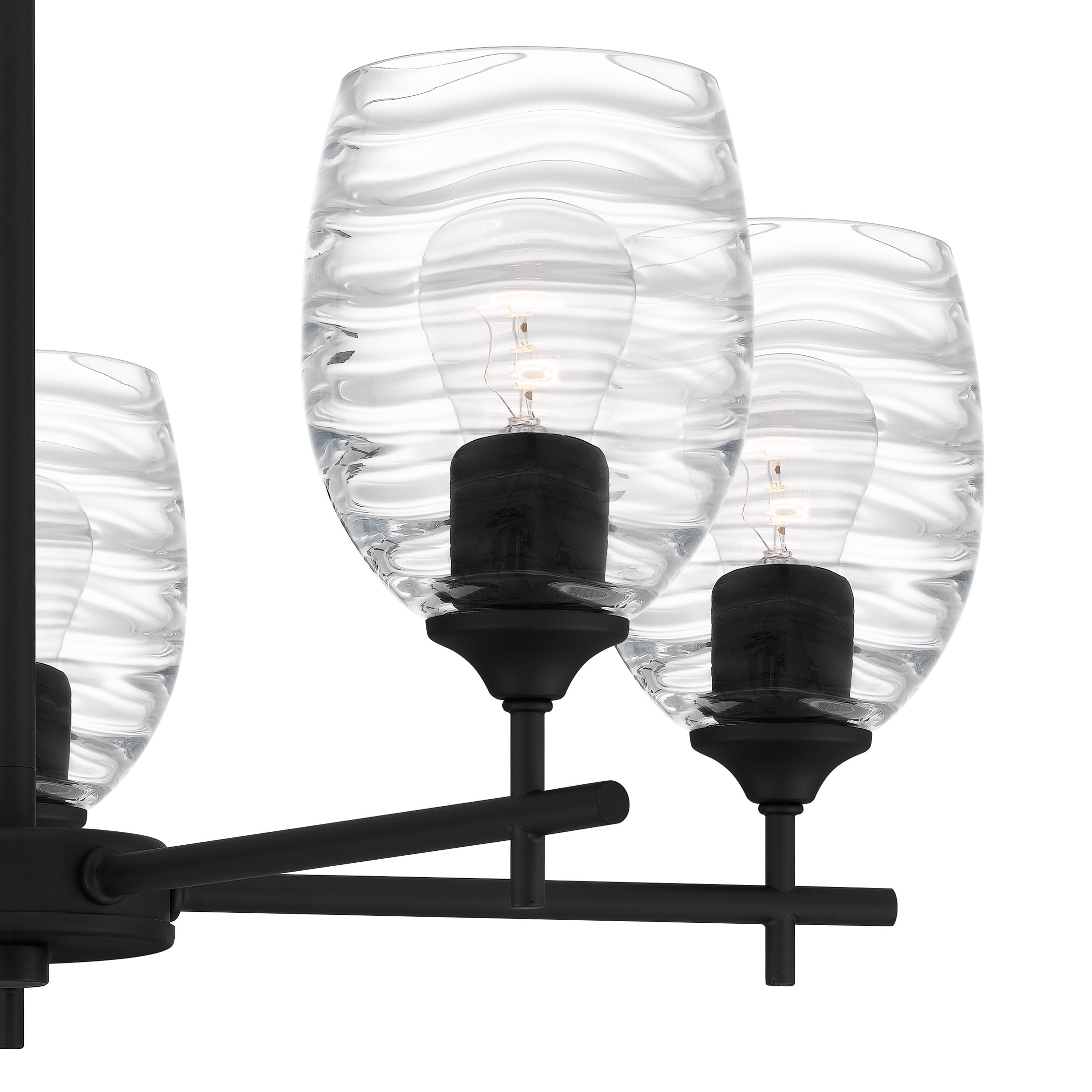 Lucy 5-Light Matte Black Chandelier - Overstock - 40402641