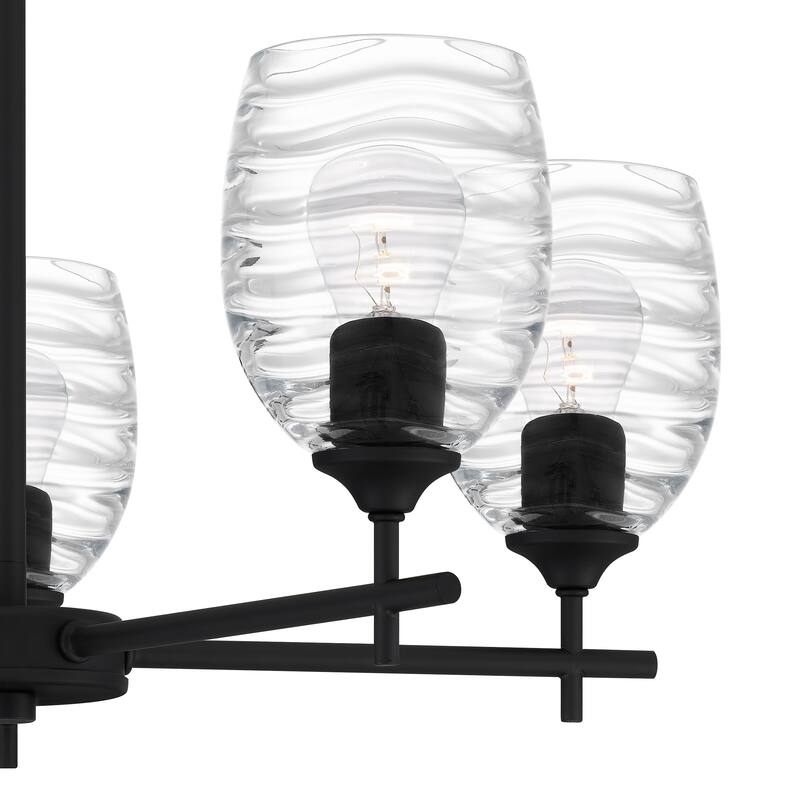 Lucy 5-Light Matte Black Chandelier