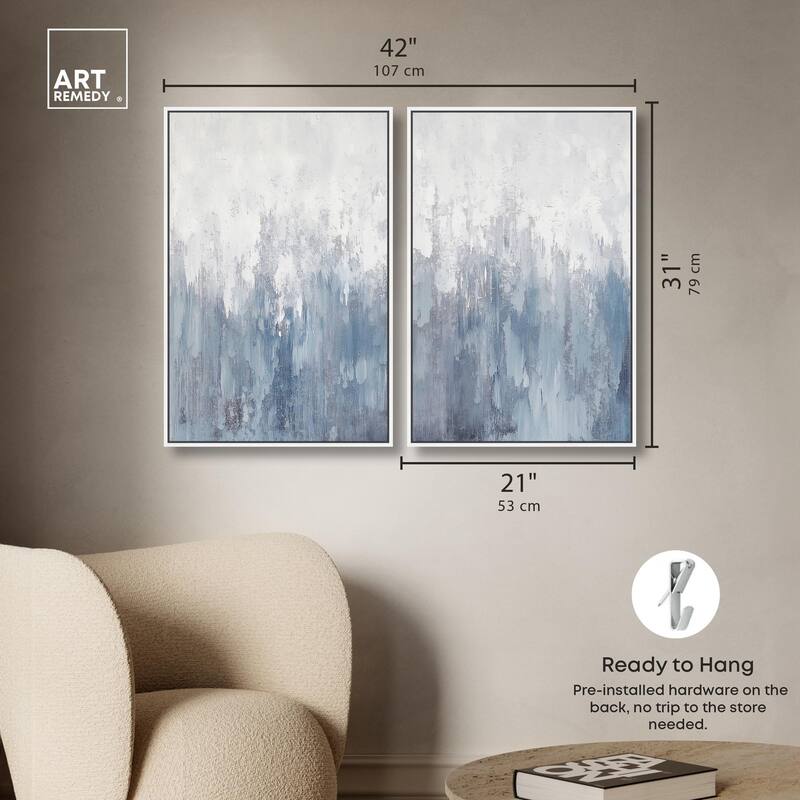 Frosted Glass Canvas Set of 2 by Art Remedy