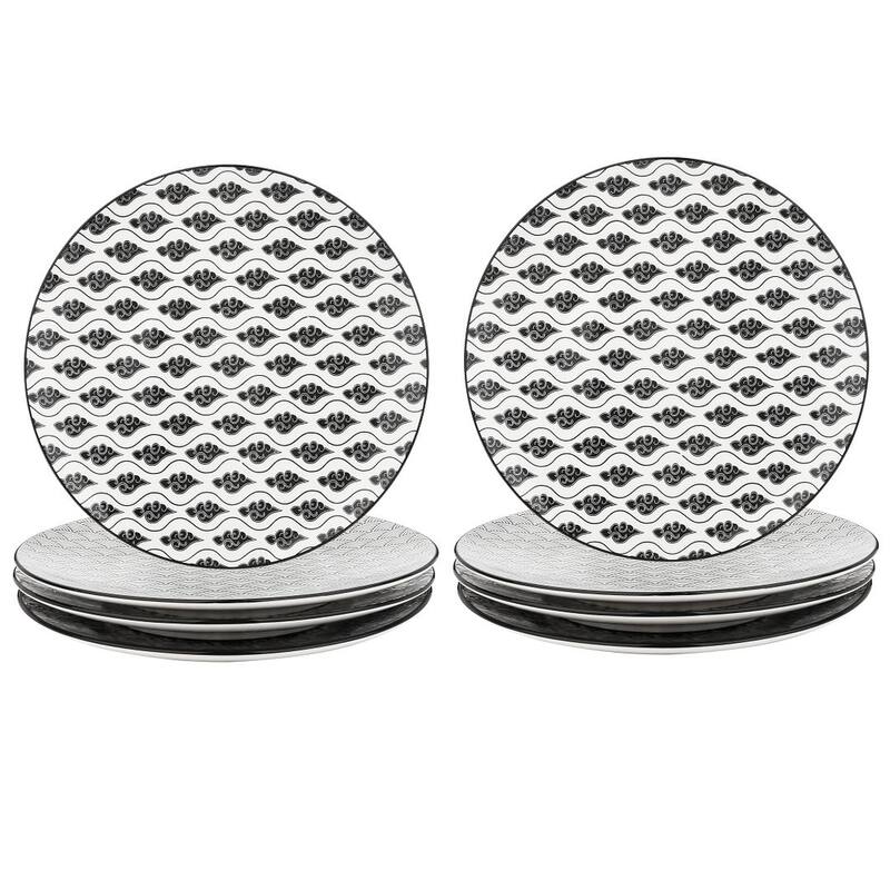 vancasso Macaron 8-Piece Oriental Dinner Plates Dessert Soup Plate - Dinner Plate - Haruka