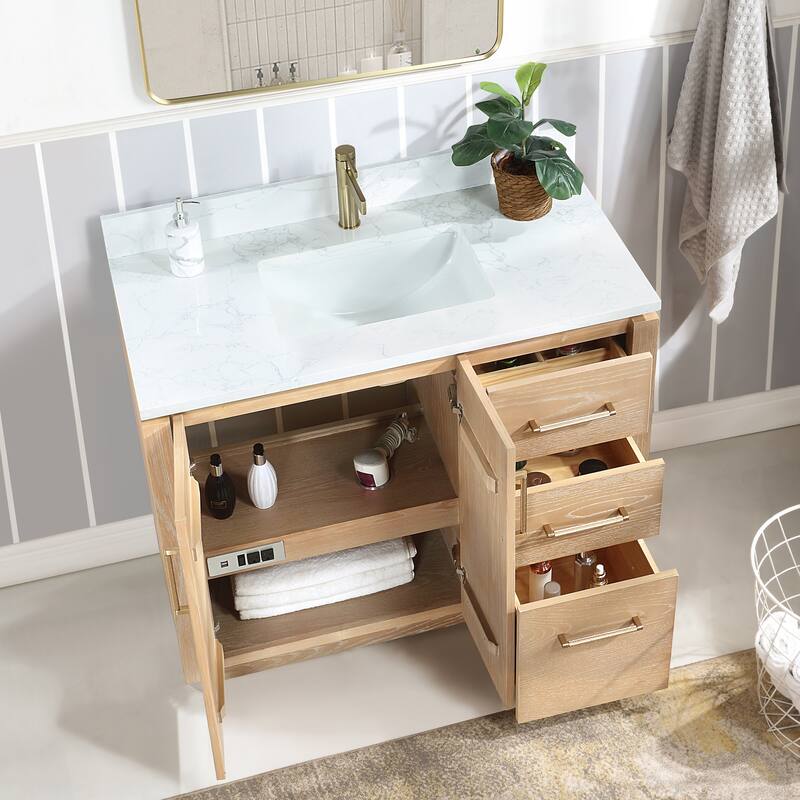 Miseno MV-705742 San 42" Free Standing Single Basin Vanity Set with