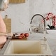 preview thumbnail 14 of 59, Karran QT-812 Top Mount 33 in. Large Single Bowl Quartz Kitchen Sink Kit