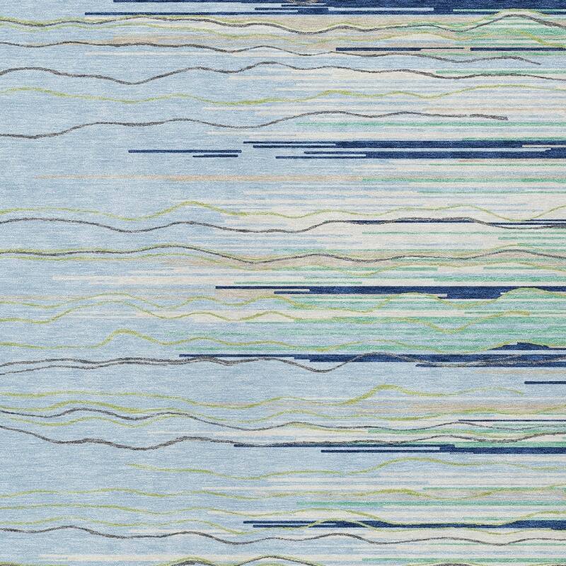 HomeRoots Striped Transitional Rectangle Outdoor Rug