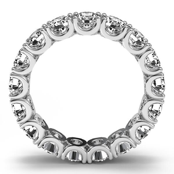 3.40 CT Brilliant Cut Eternity Wedding Band Ring 14K White Gold 3.40 CT Brilliant Cut Eternity Wedding Band Ring 14K White Gold