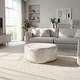 preview thumbnail 6 of 5, Pasargad Home Safari Steel & Cowhide Silver Ottoman