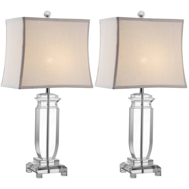 SAFAVIEH Lighting 25-inch Olympia Crystal Table Lamp (Set of 2) - 12" x 8" x 24"