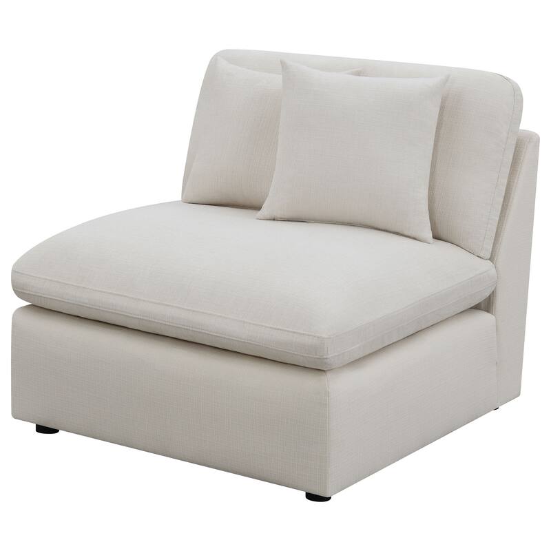 Greeley Ivory Upholstered Armless Chair
