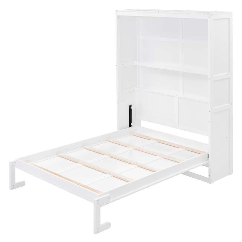 Full Size Murphy Bed Wall Bed with Shelves