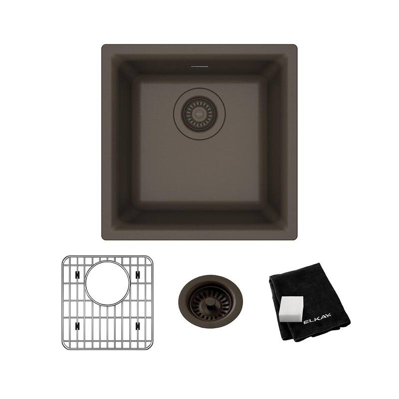 Elkay Quartz Classic 15-3/4" Undermount Single Basin Quartz Composite