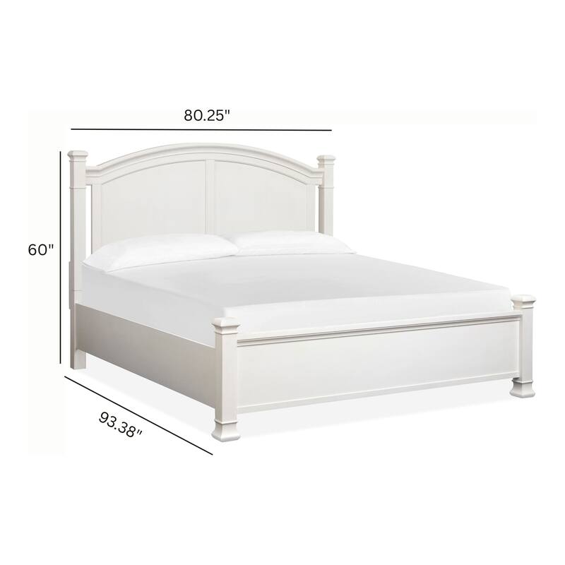 Magnussen Home Kingston Whisper White and Cerused Nutmeg Panel Bed