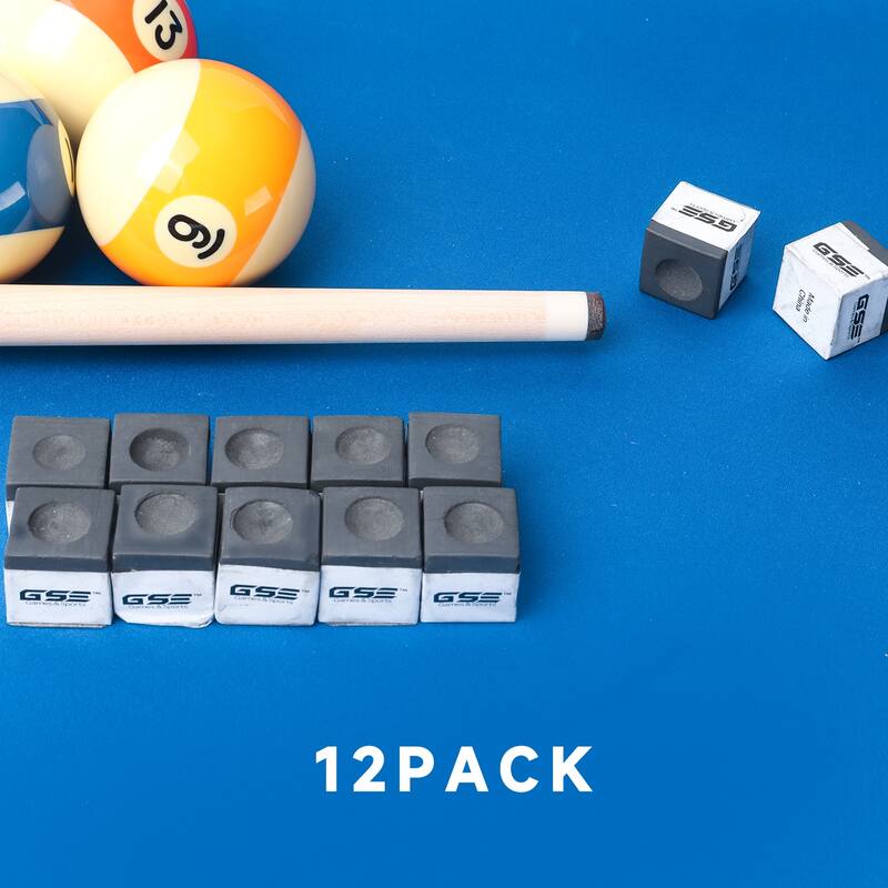 GSE™ 12-Pack Billiard/Pool Cue Chalks, Billiard Pool Table Accessories