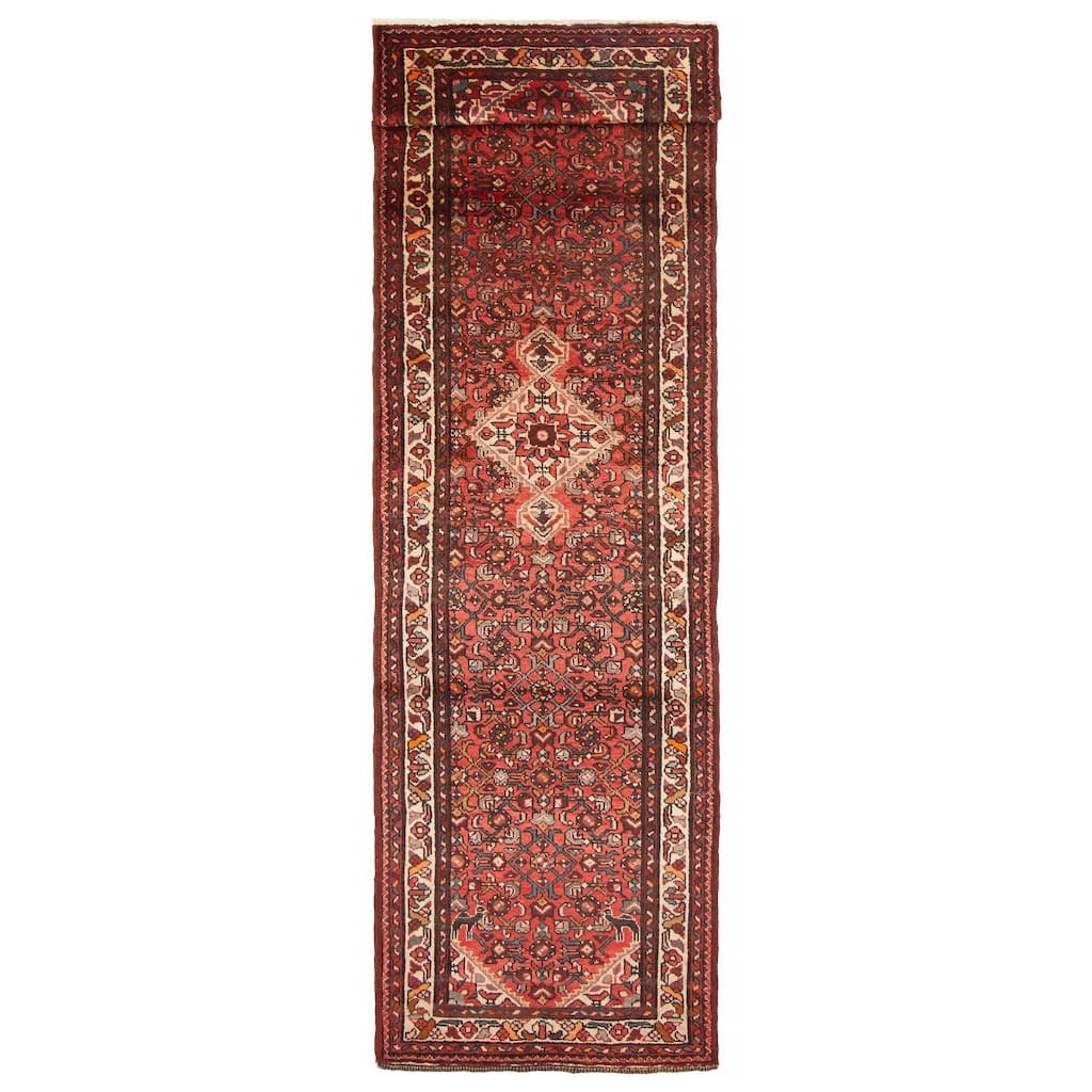 ECARPETGALLERY Hand-knotted Andelz Red Wool Rug - 2'11 x 10'9