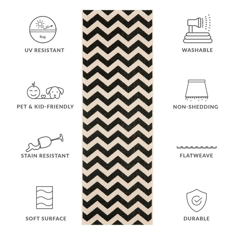 SAFAVIEH Courtyard Joycelyn Indoor/ Outdoor Waterproof Patio Backyard Rug