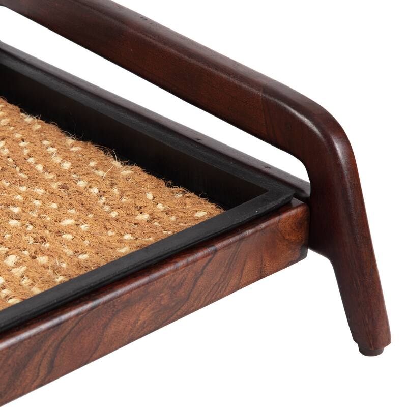 Jani Single-Tier Brown Stand 2-Pair Rubber Boot Tray