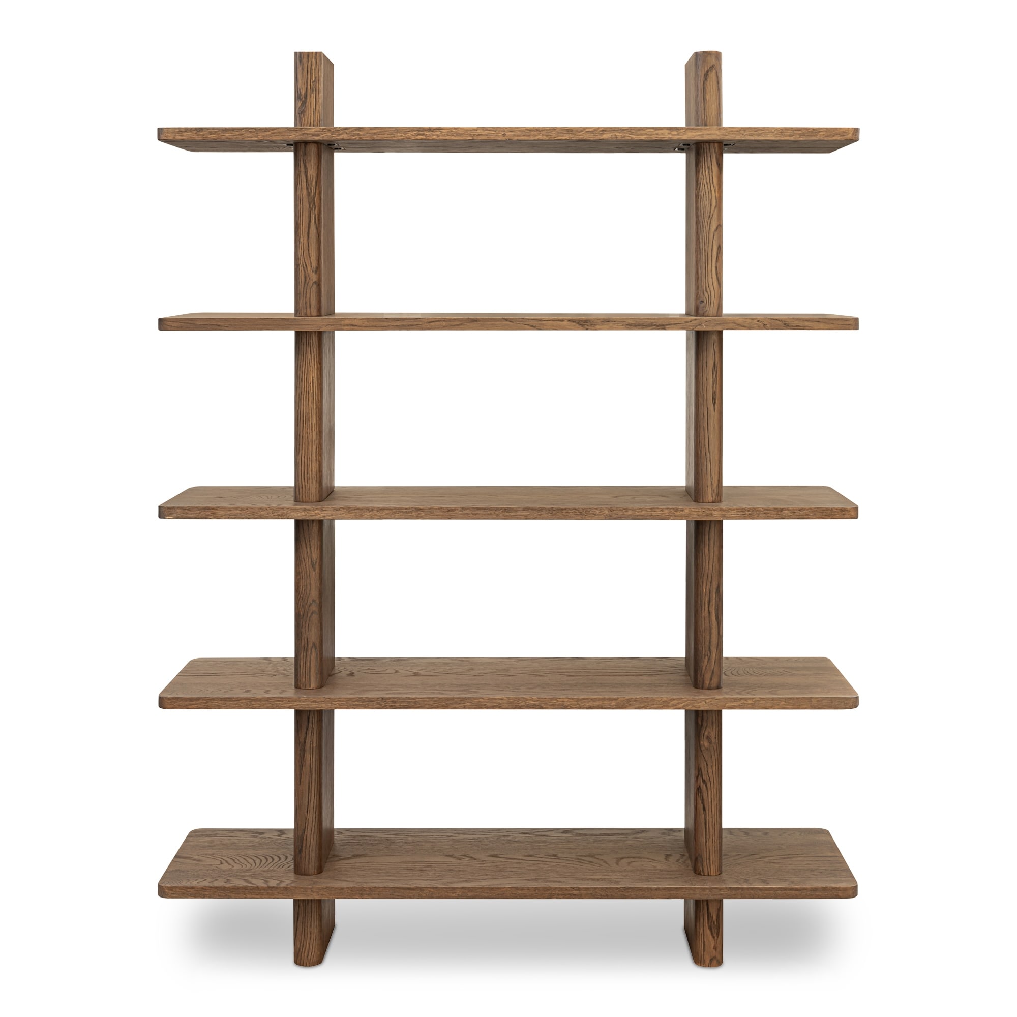 NADAAL STUDIOS Thalor Bookshelf, Large Dark Oak with Bullnose