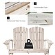 preview thumbnail 24 of 27, Outsunny Outdoor Adirondack Chair Bench for Two with Ergonomic Design, Wide Armrests, & Fir Wood Build