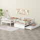 preview thumbnail 3 of 9, Full over Full Bunk Bed Frame w/Trundle-Convertible to 2 Platform Bedframe