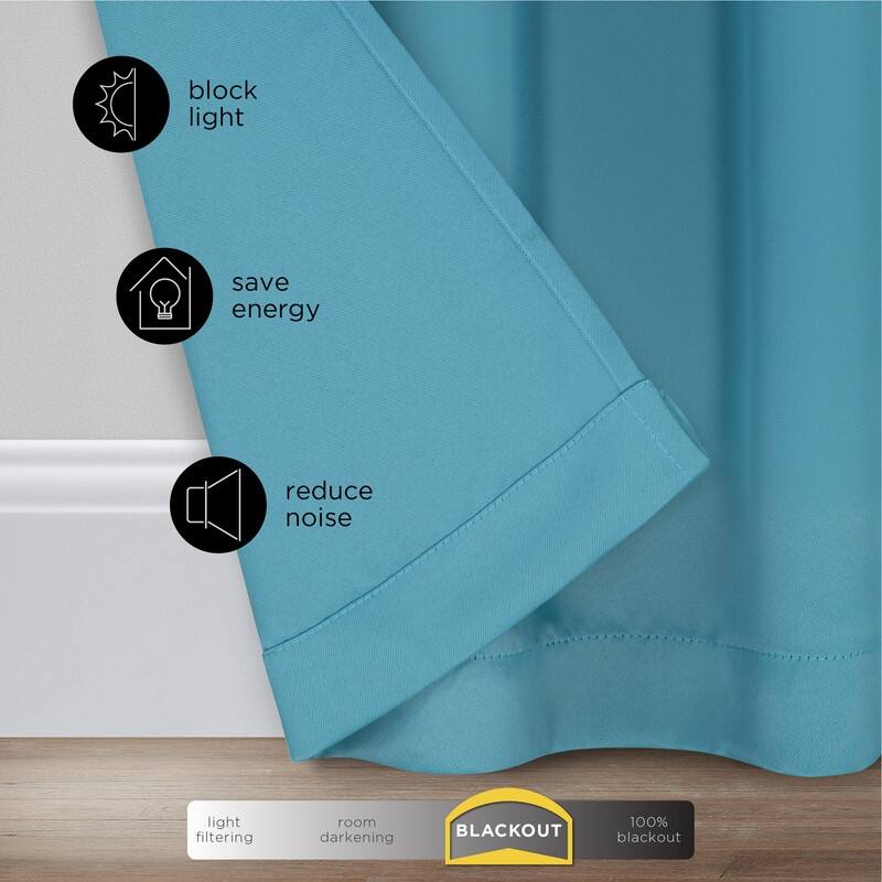 Eclipse Darrell Thermaweave Blackout Window Curtain Panel.