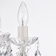preview thumbnail 8 of 7, White Chandelier with Clear Crystals 6-Light Modern Crystal Chandelier