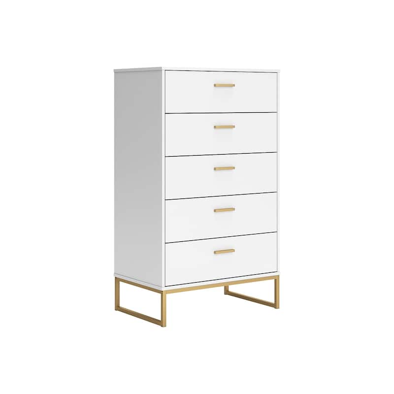 Signature Design by Ashley Socalle White/Gold Chest of Drawers