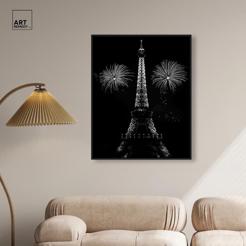 Fireworks Over Paris Canvas by Art Remedy