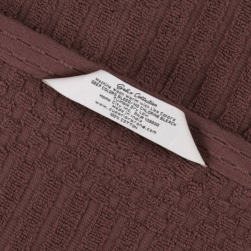 Superior Soho Ribbed Cotton Bath Towel Set of 2