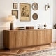 preview thumbnail 29 of 71, Wave Textured Modern Sideboard Cabinet