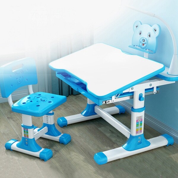 Height adjustable children's discount desk and chair set