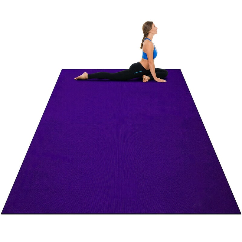 Gymax Large Yoga Mat 6' x 4' x 8 mm Thick Workout Mats for Home Gym