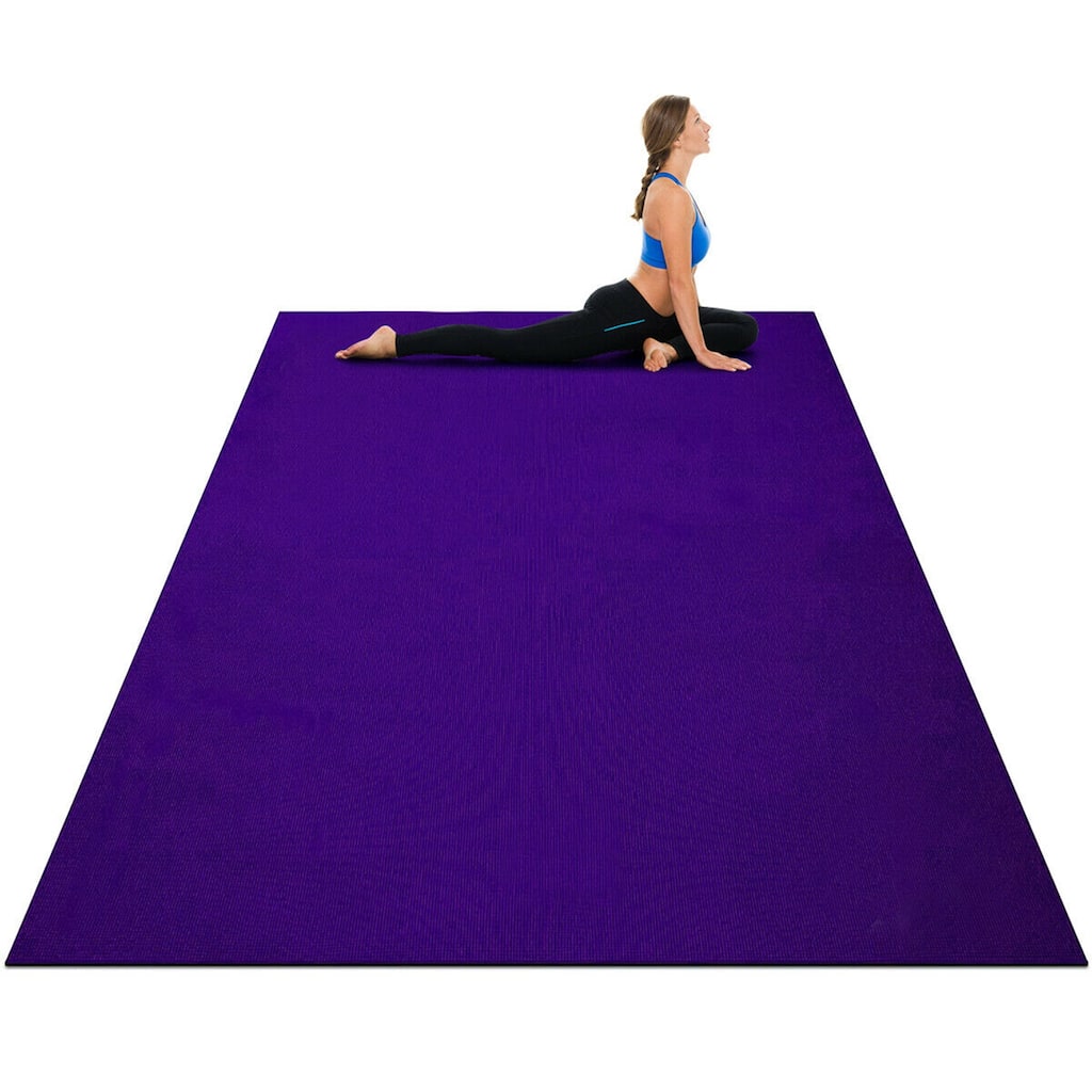 Gymax Large Yoga Mat 6' x 4' x 8 mm Thick Workout Mats for Home Gym