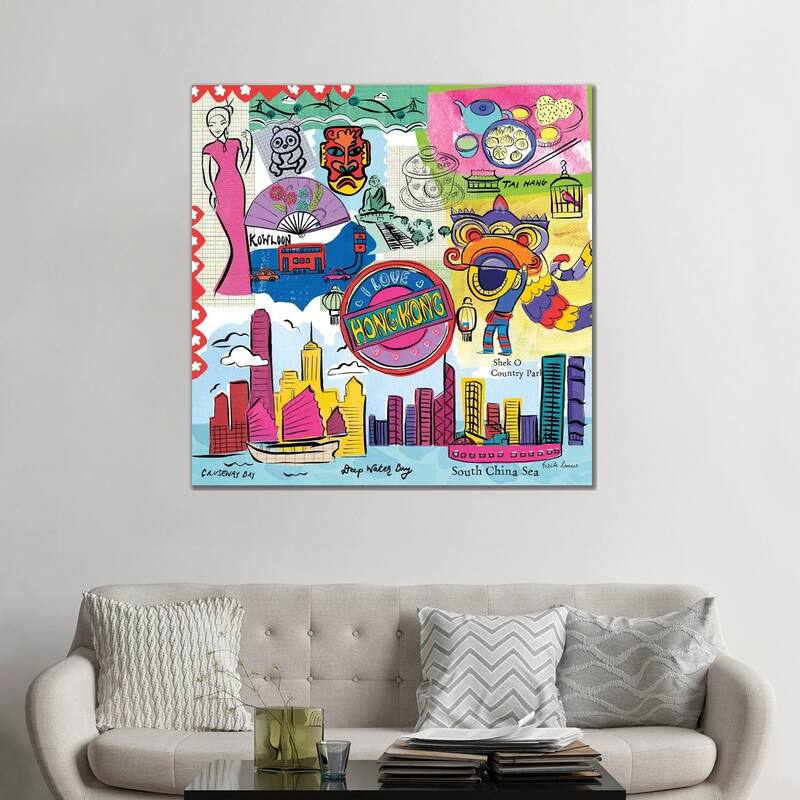 iCanvas "Global Travel XIV" by Farida Zaman Canvas Print