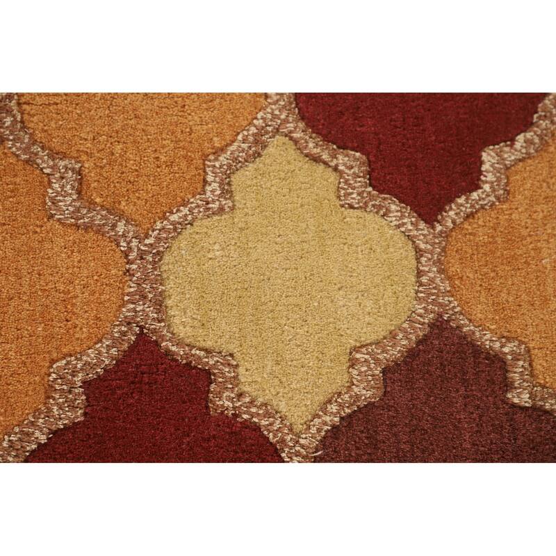 Trellis Gabbeh Indian Area Rug Hand-Tufted Wool Carpet - 5'0" x 8'0"