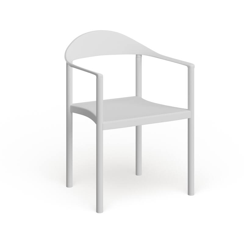 1000 lb. Capacity Plastic Cafe Stack Chair - Black