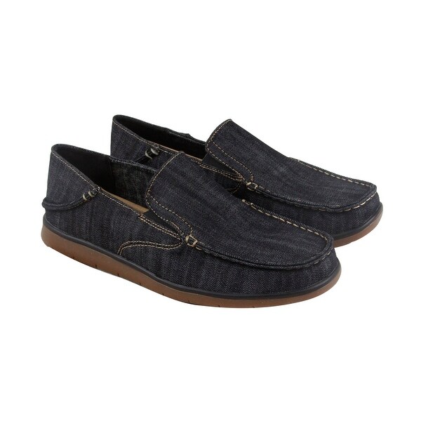 black canvas loafers