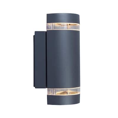 Lutec Dark Gray LED Outdoor Wall Lantern Sconce - 4.33 x 9.25 x 4.29